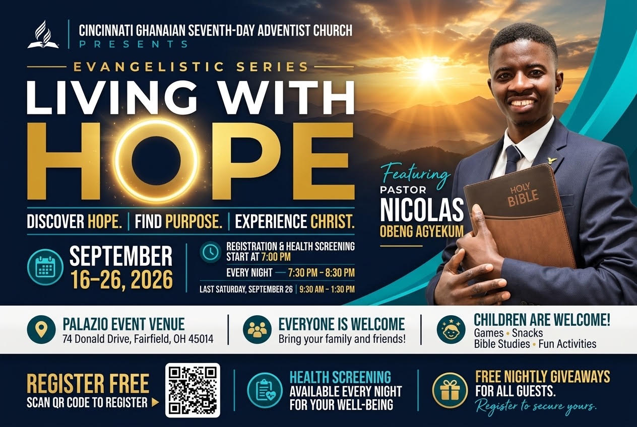 Living With Hope evangelistic series flyer